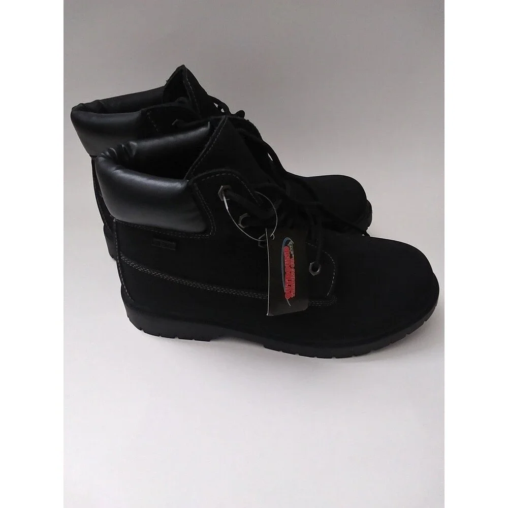 Outbound Trading Co. Black Faux Nubuck/Faux Suede Boots Size 6M